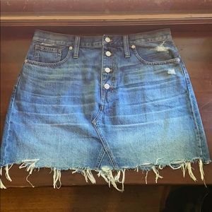 MADEWELL - DENIM A LINE MINI SKIRT - size: 32 (US)